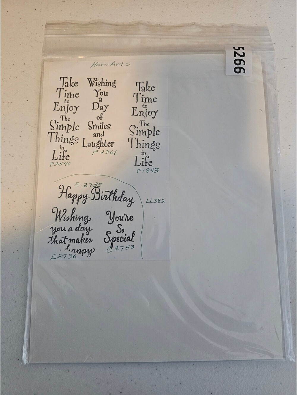 Lot of Unmounted Rubber Stamps Hero Arts Retired Happy Birthday Phrases
